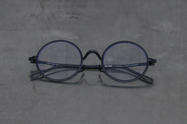 RIGARDS*UMA WANG joint work RG00UW5 series round frame handmade glasses black frame transparent